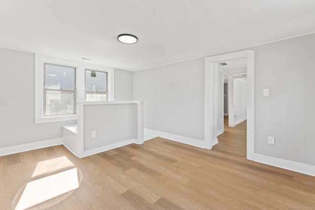 empty room featuring light hardwood / wood-style flooring