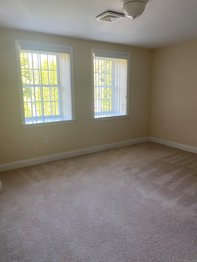 spare room featuring carpet and a healthy amount of sunlight