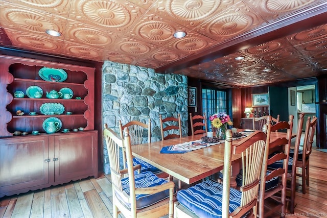 dining room featuring hardwood / wood-style flooring