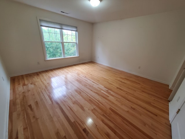 empty room featuring light wood-type flooring