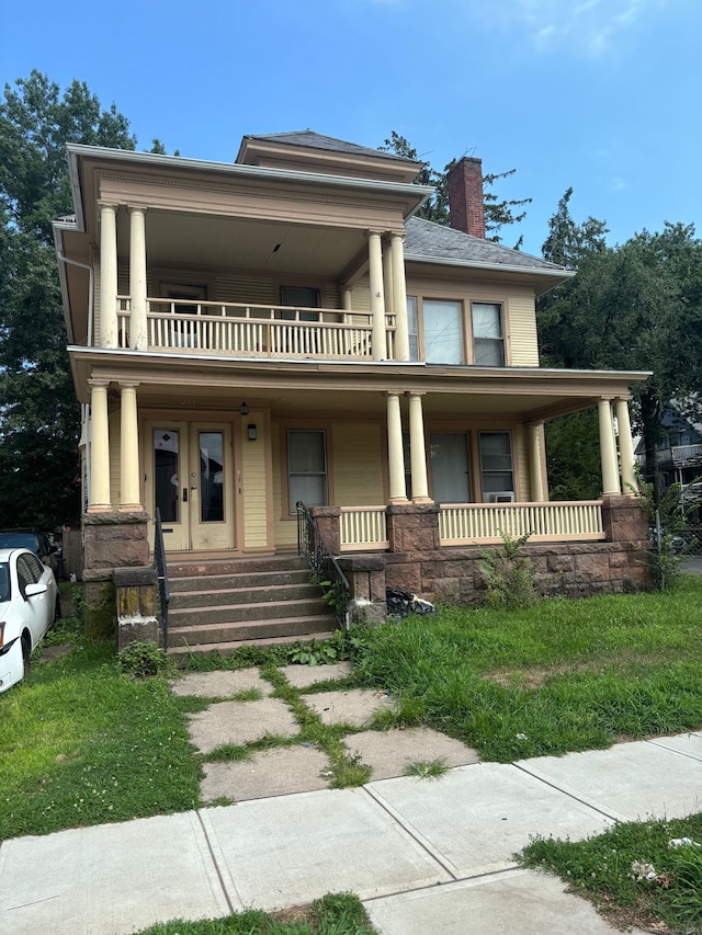 view of front facade featuring a porch