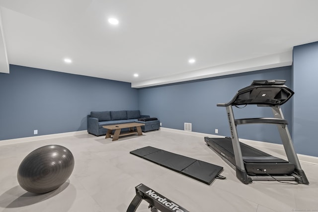 view of exercise room