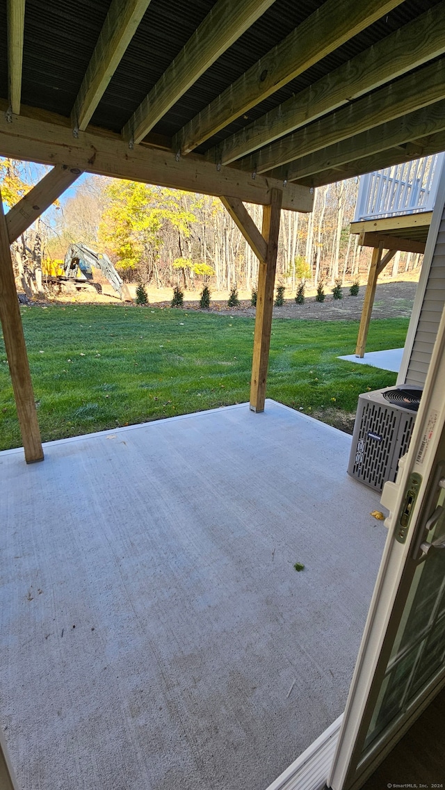 view of patio / terrace with central AC