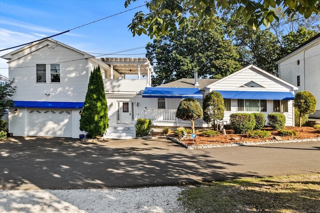 front facade with a garage