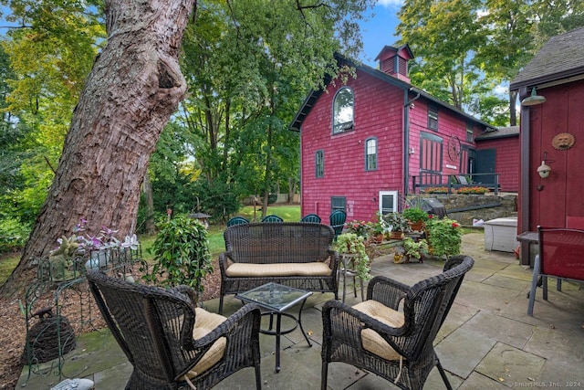 view of patio with outdoor lounge area