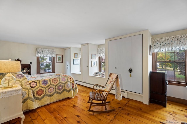 bedroom featuring hardwood / wood-style flooring