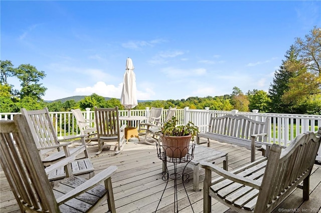 view of wooden terrace