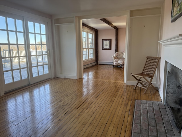 interior space featuring wood-type flooring