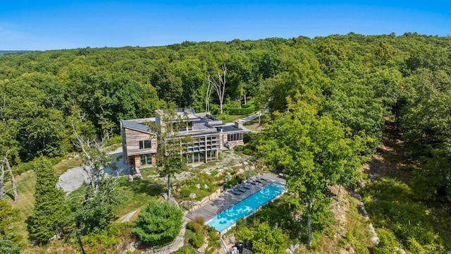 274 Joshuatown Rd, Lyme, CT 06371 - view of subject property with a forest and a pool