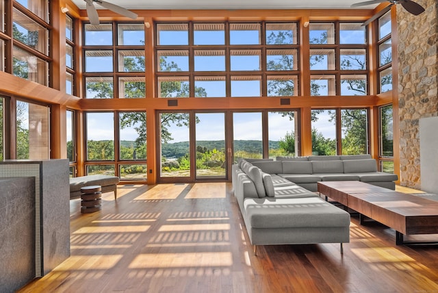 274 Joshuatown Rd, Lyme, CT 06371 - sunroom featuring a mountain view