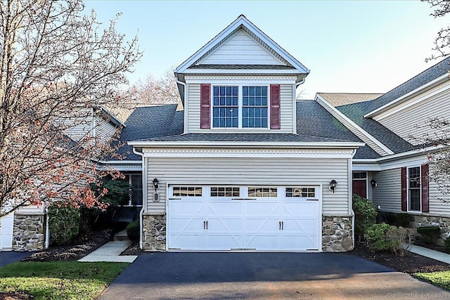 view of front facade with a garage