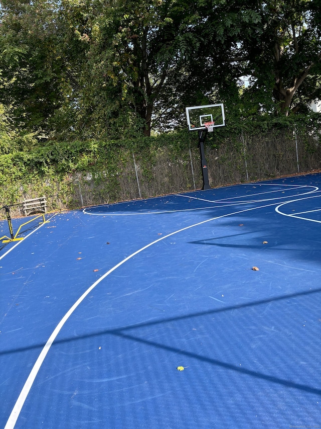 view of basketball court