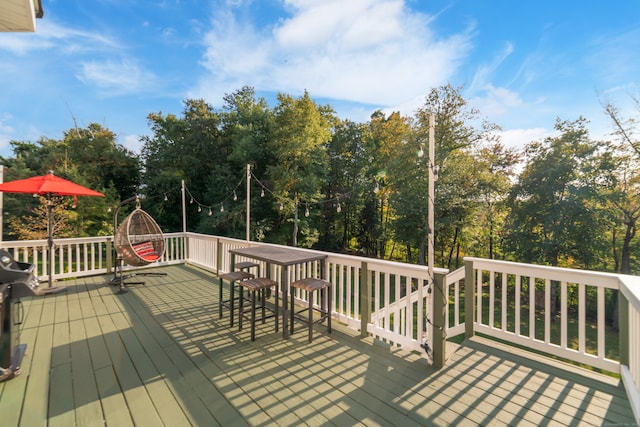 view of wooden terrace