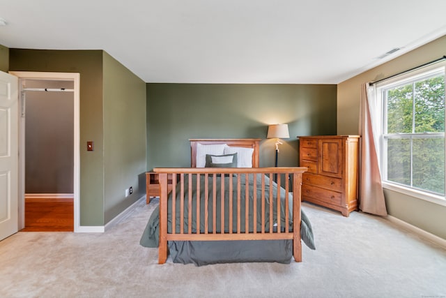 view of carpeted bedroom