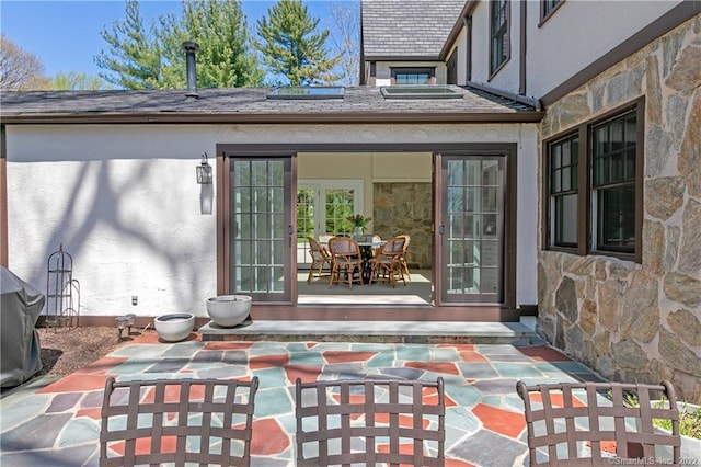 view of patio / terrace featuring french doors