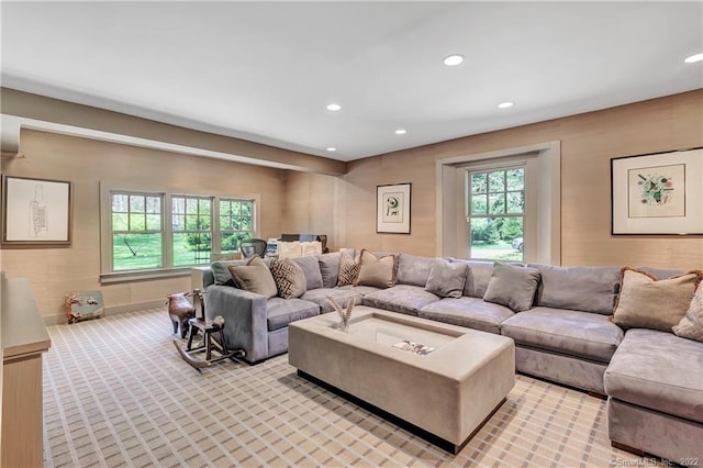 view of carpeted living room