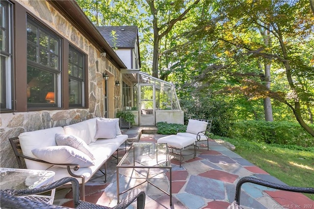 view of patio with outdoor lounge area