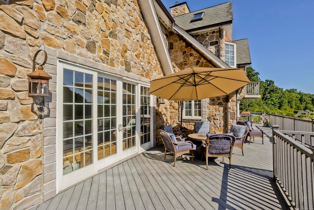 view of wooden deck