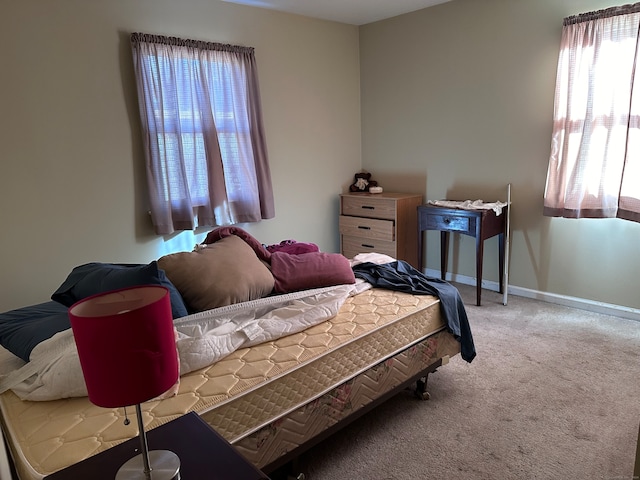 view of carpeted bedroom