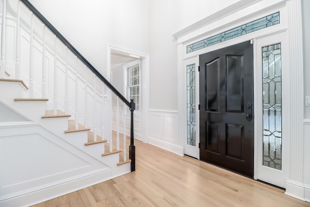 entryway featuring light hardwood / wood-style floors