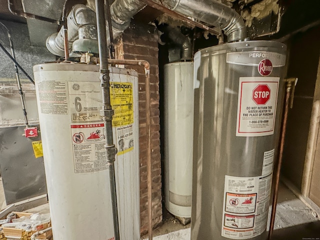 utilities featuring gas water heater