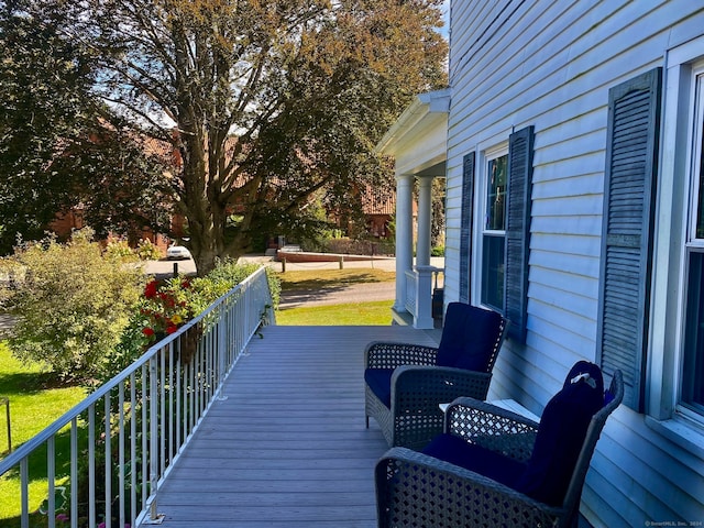 view of wooden deck