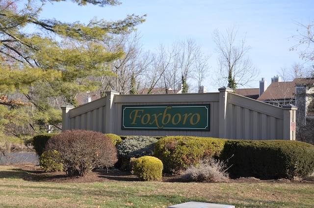 view of community sign