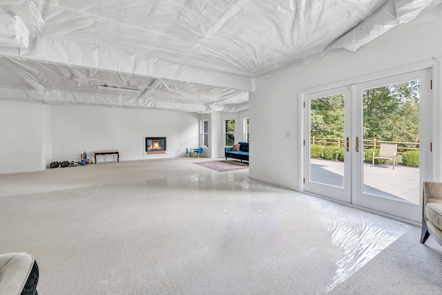 interior space with french doors