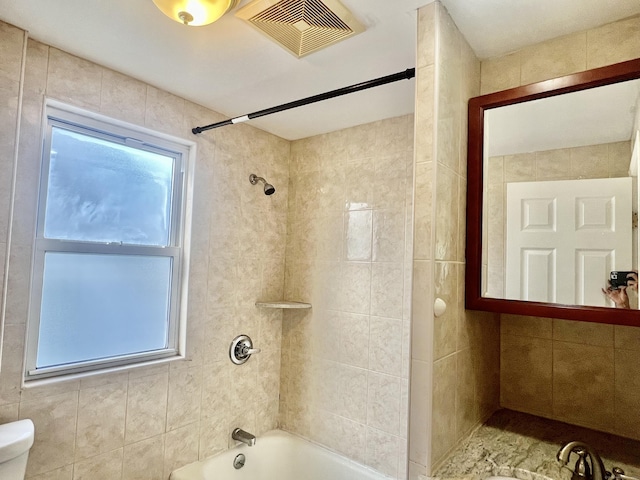 14 Bayview Pl, West Haven, CT 06516 - bathroom featuring bathtub / shower combination, toilet, and a sink