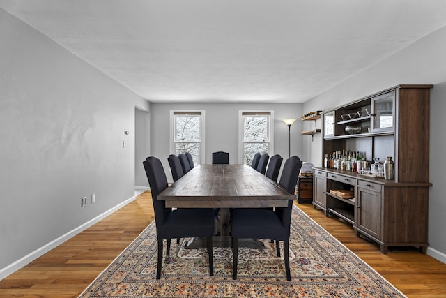 dining room featuring hardwood / wood-style flooring