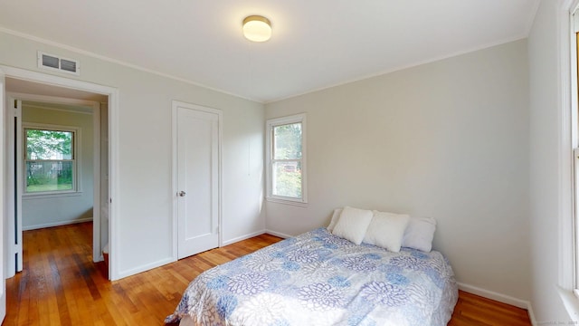 23 Nassau Cir E, Hartford, CT 06118 - bedroom with light wood-style floors, ornamental molding, and a closet