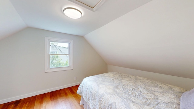 23 Nassau Cir E, Hartford, CT 06118 - bedroom featuring wood finished floors and lofted ceiling