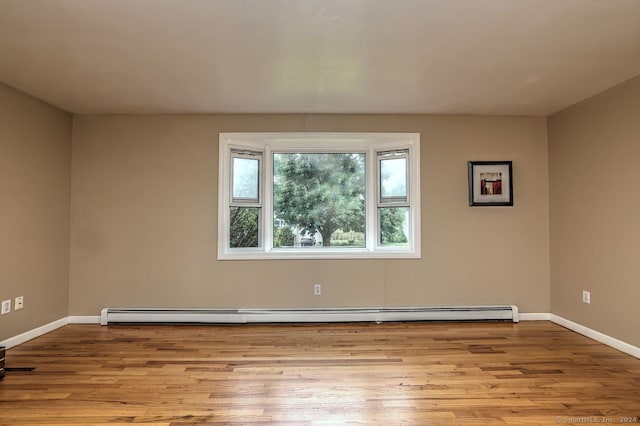 unfurnished room featuring light hardwood / wood-style floors