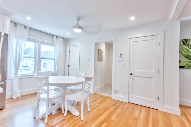 82 Thimble Island Rd, Branford, CT 06405 - dining room with light wood-type flooring and recessed lighting