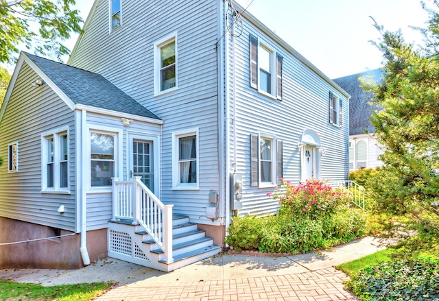 82 Thimble Island Rd, Branford, CT 06405 - rear view of house with roof with shingles
