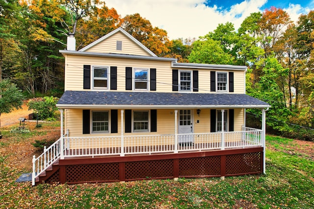 view of front of house with a porch