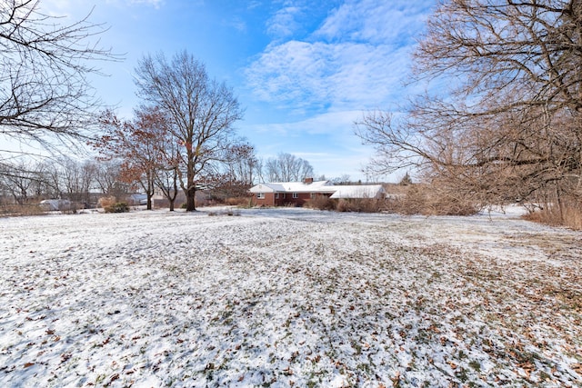 view of snowy yard