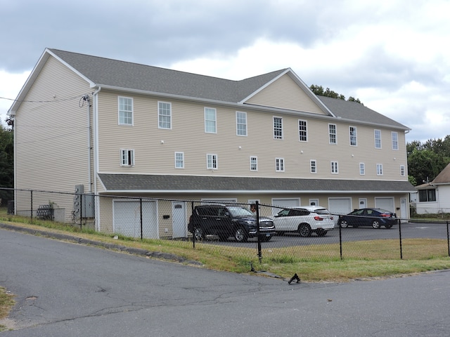 exterior space featuring a garage