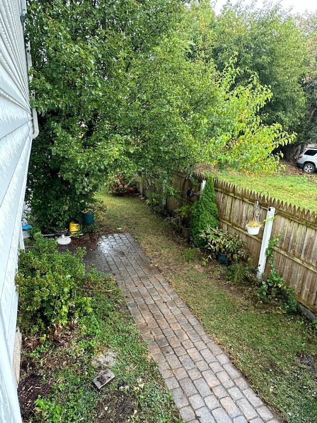 view of yard featuring a patio area