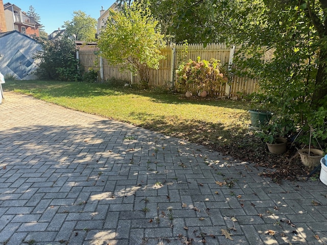 view of yard with a patio