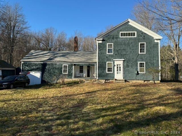 5 Balance Rock Rd, Hartland, CT 06027 - view of front facade with a front lawn