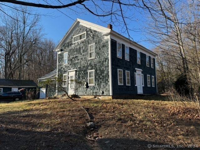 5 Balance Rock Rd, Hartland, CT 06027 - view of home's exterior with a chimney