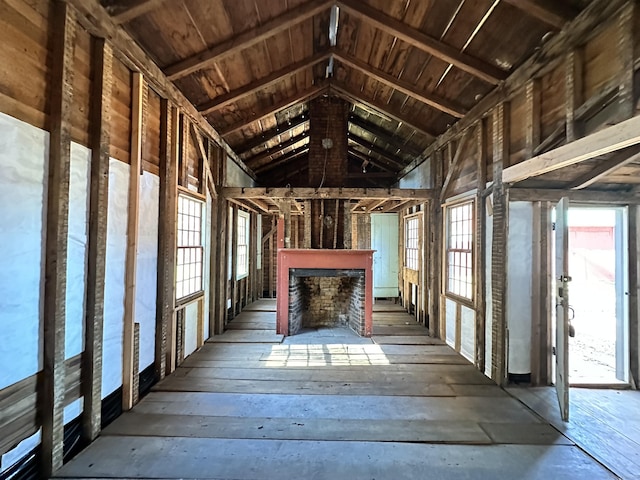 27 Middle Quarter Rd, Woodbury, CT 06798 - unfurnished living room featuring vaulted ceiling and healthy amount of natural light