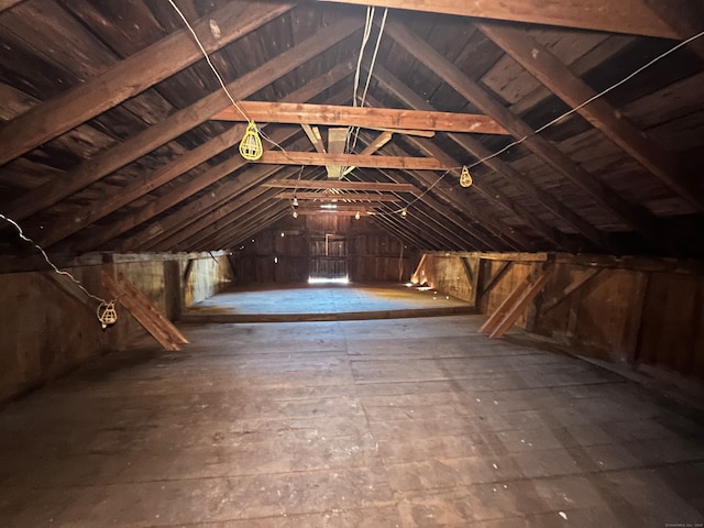 view of attic