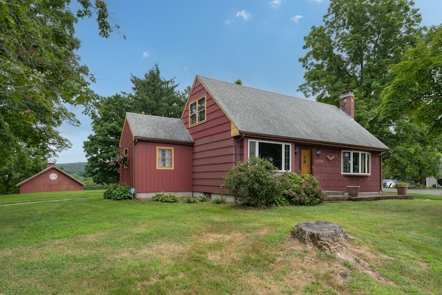 exterior space with a front yard