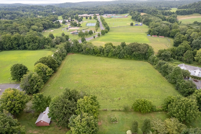 drone / aerial view with a rural view