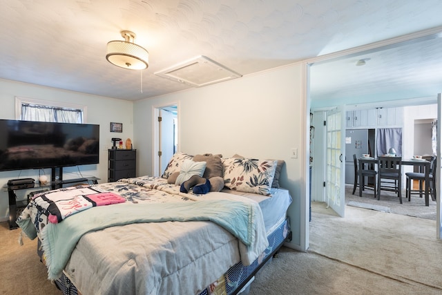 bedroom with carpet