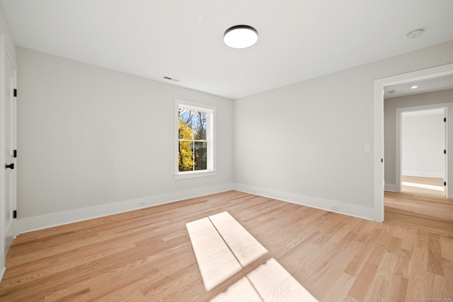 empty room featuring light hardwood / wood-style flooring