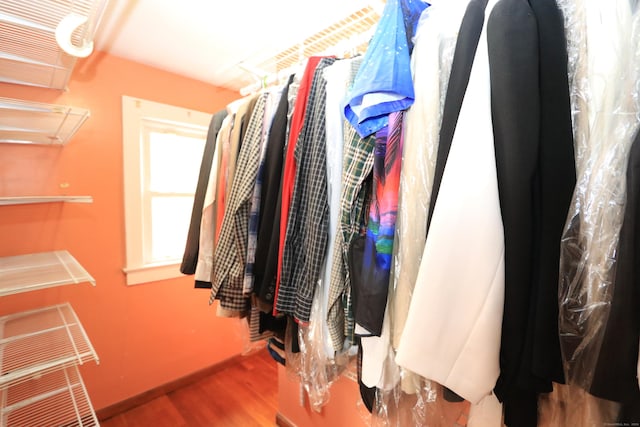 25 Muriel St, Norwalk, CT 06851 - spacious closet with wood finished floors and attic access