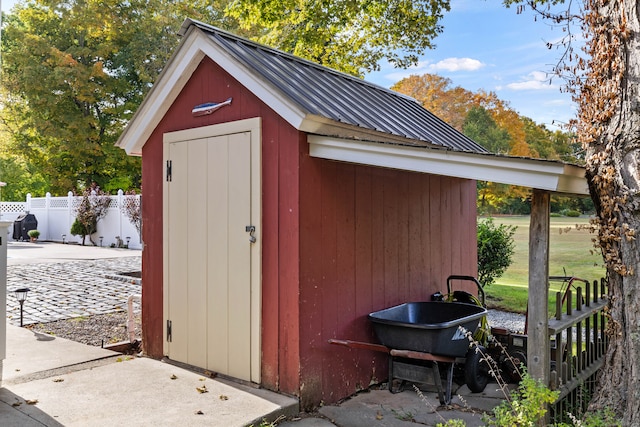 view of outbuilding